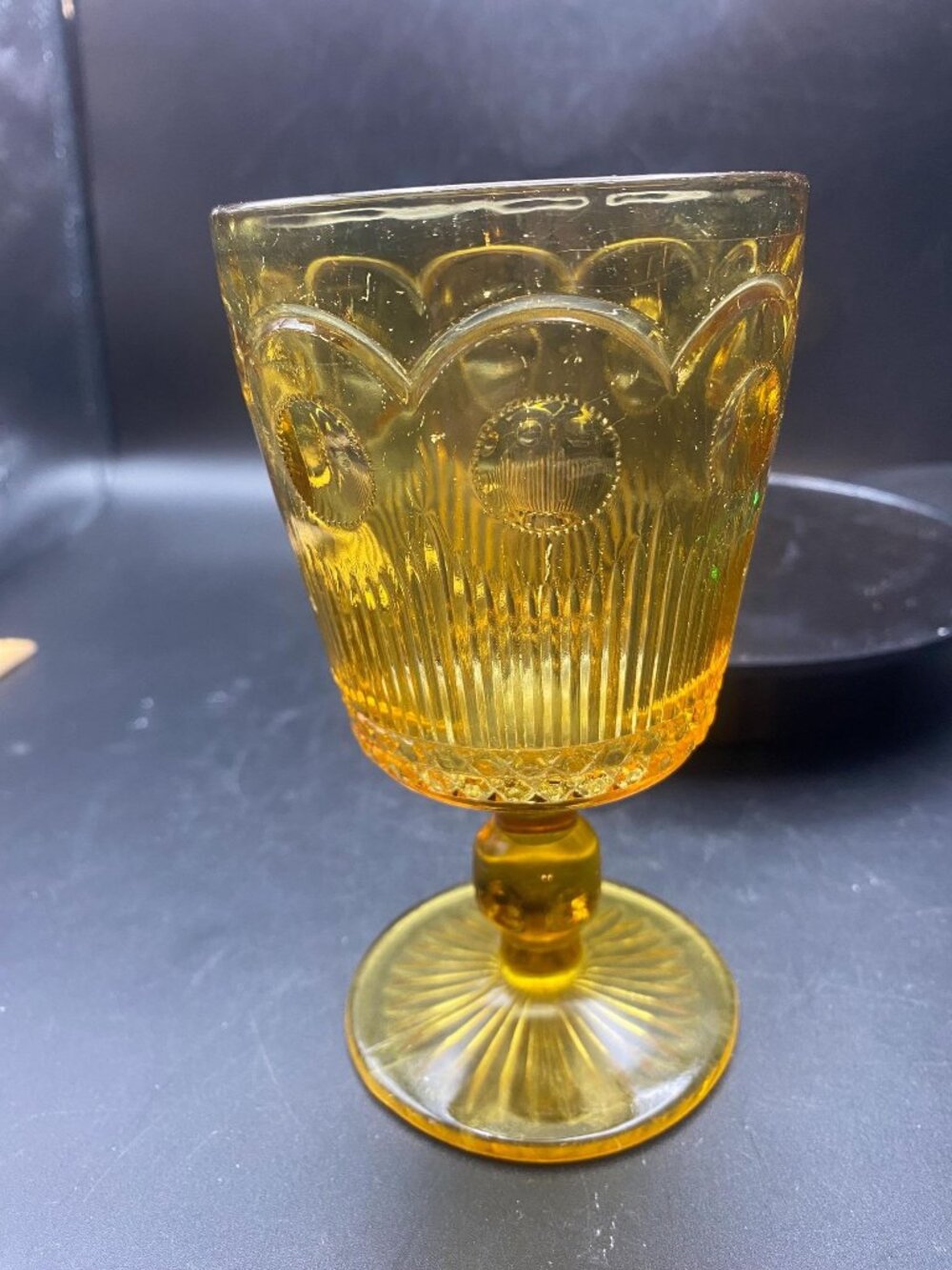 Bartlett-Collins Amber Manhattan Water Goblet